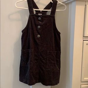 Black overall dress